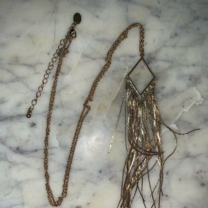 Gold Fringe Necklace